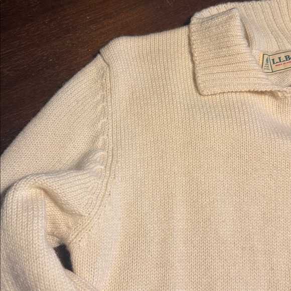 L.L. Bean Ivory Knit Pullover - Picture 10 of 12